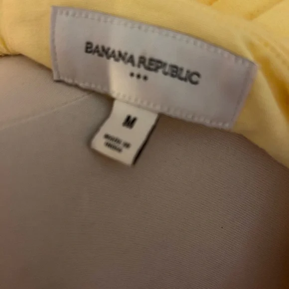 Banana Republic Linen-Blend Drapey Midi Dress (Yellow) - Picture 3 of 4